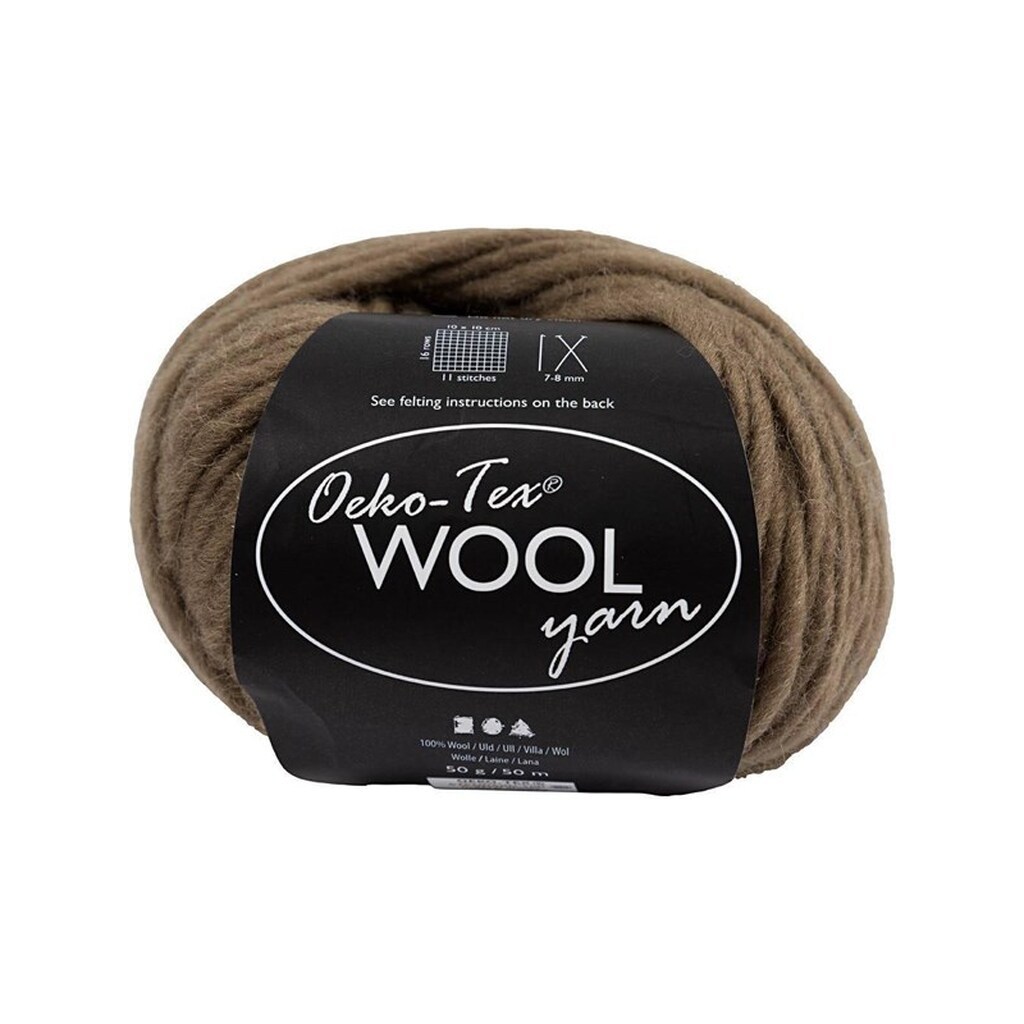 Creativ Company Wool yarn Light brown 50m