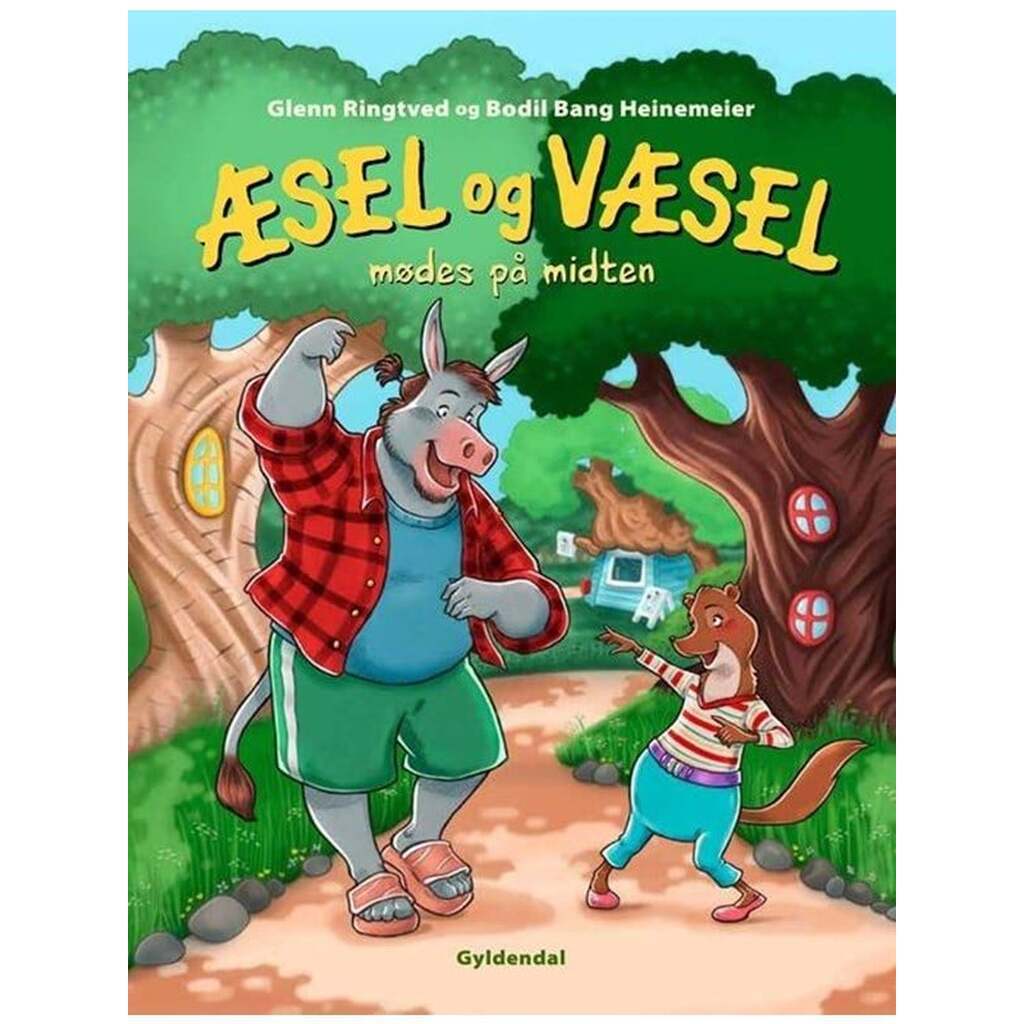 Æsel og Væsel mødes på midten - Børnebog - Hardcover