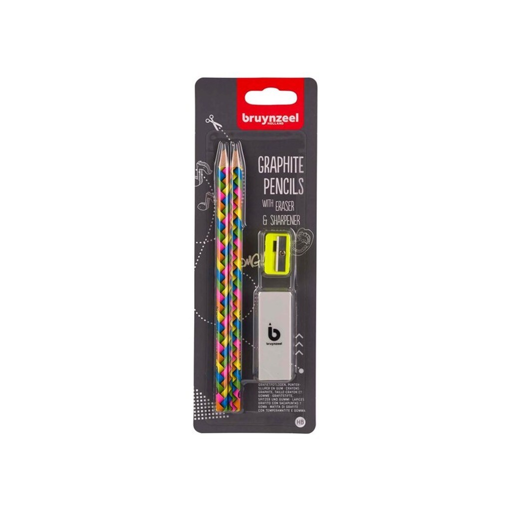 Bruynzeel Graphite Pencil Set Neon