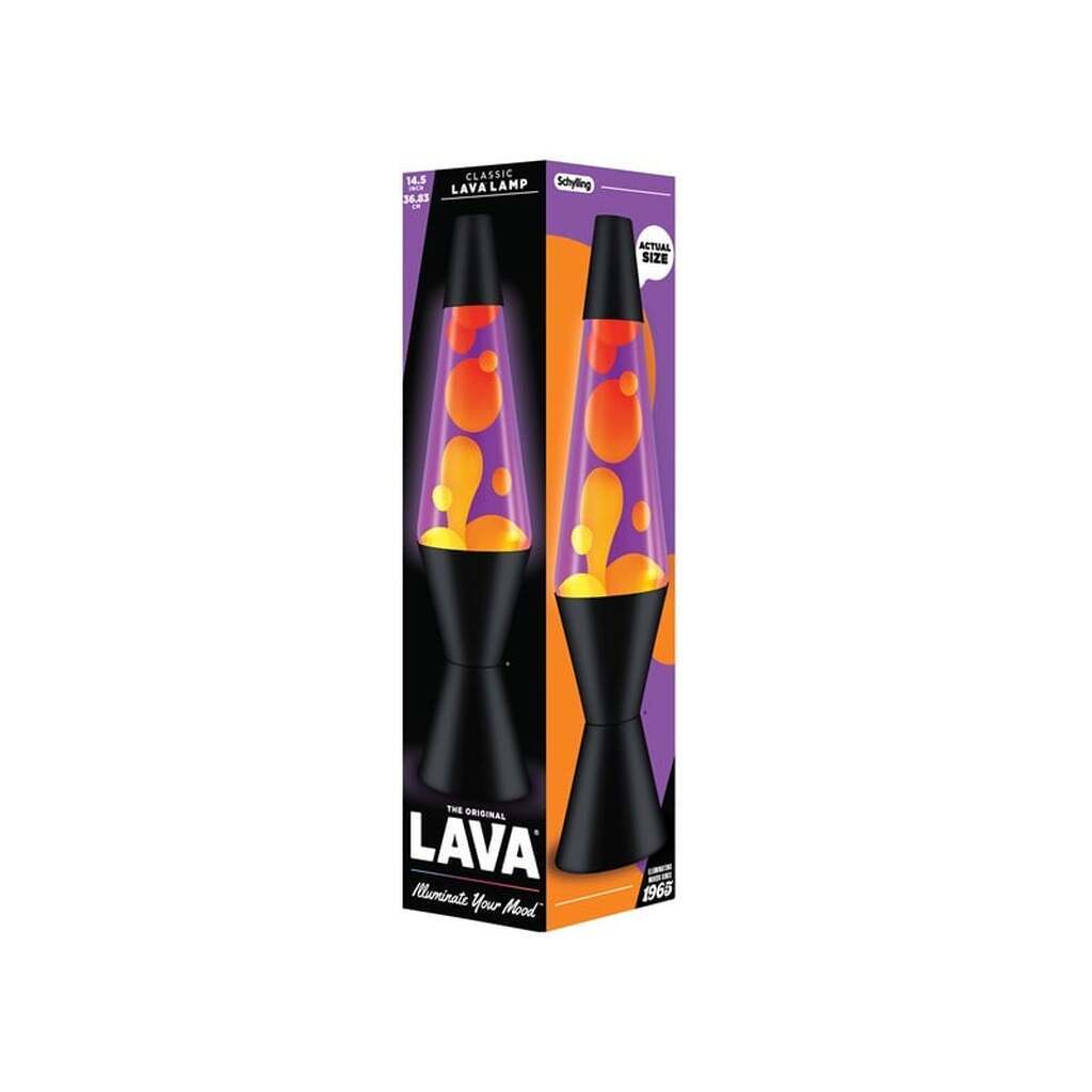 Lava Lamp 37 cm Orange/Purple Black Base