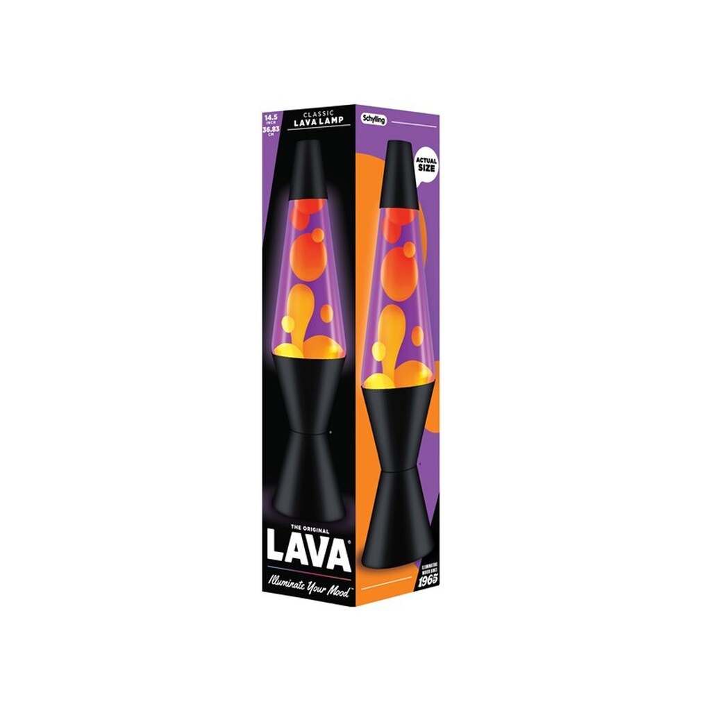 Lava Lamp 37cm Orange/Purple Black Base