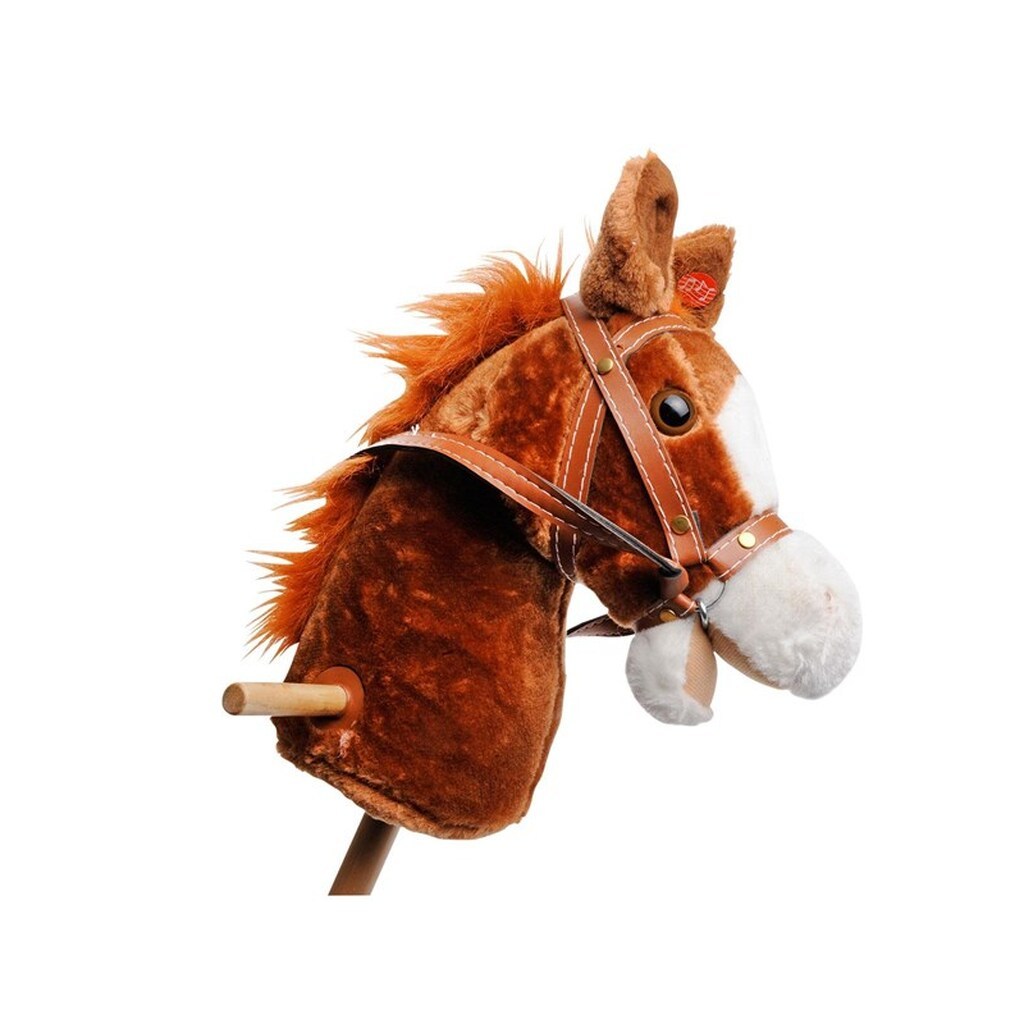 Playwood Wooden Hobby Horse with Sound Brown