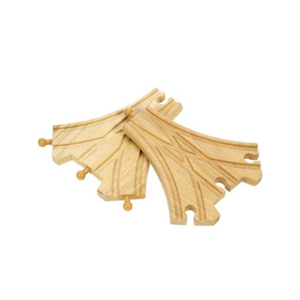 Bigjigs Wooden Rails - 3-way Split 2 pcs.