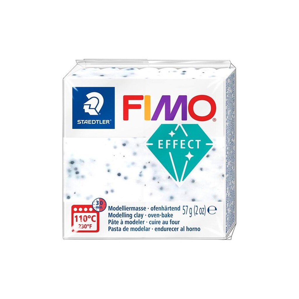 Staedtler FIMO modeller 57g. Hvid Granit