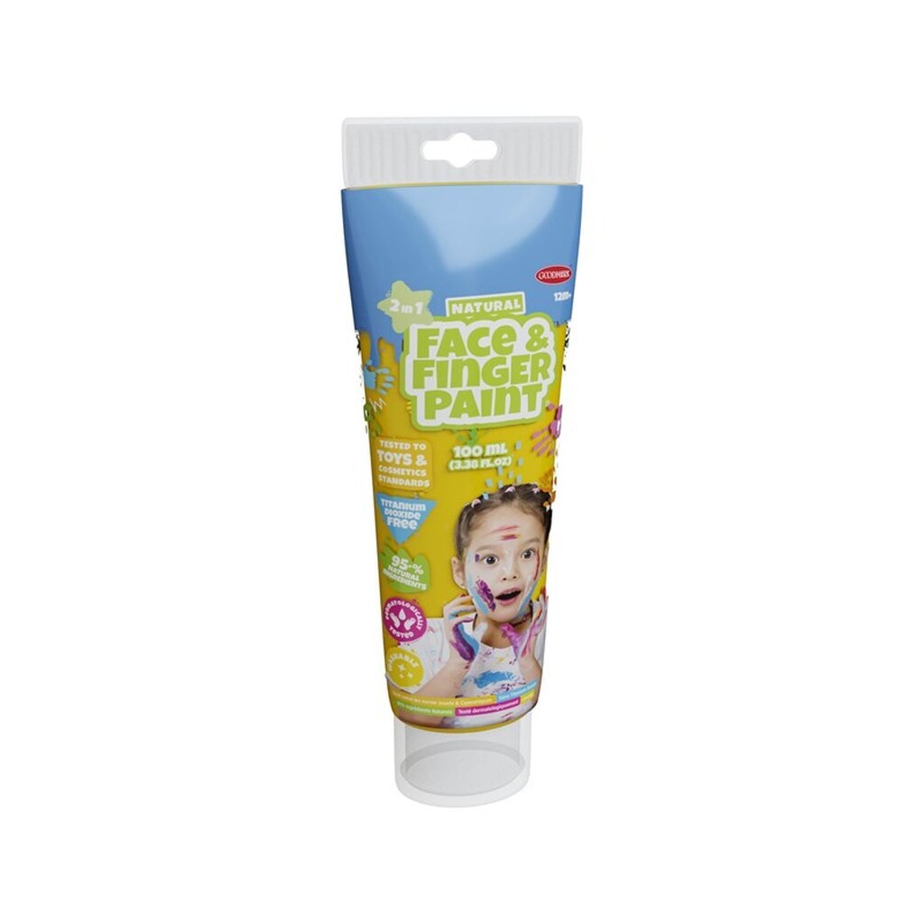 Boti Natural Face &amp; Fingerpaint Tube - Yellow 100ml
