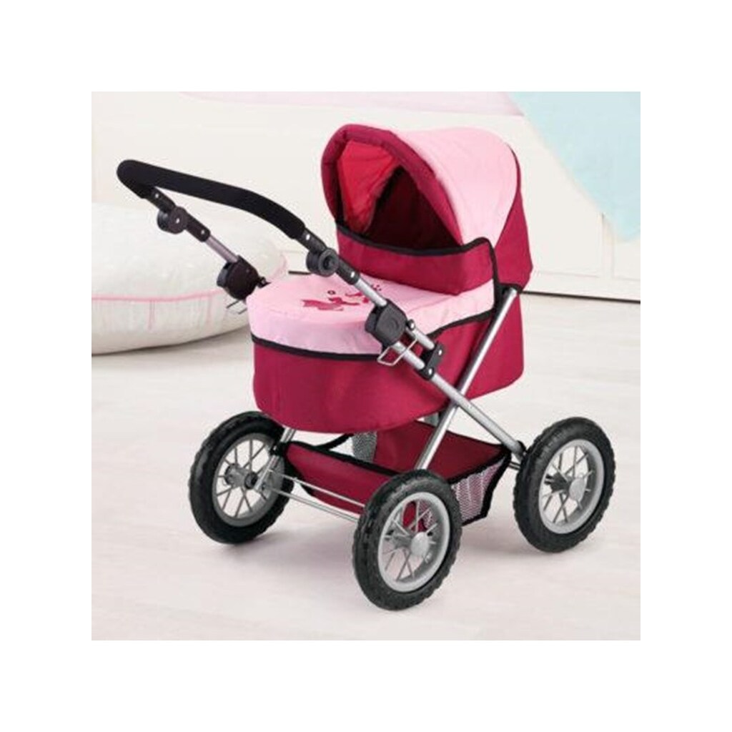 Bayer Design Doll&apos;s Pram Trendy - Red/Pink