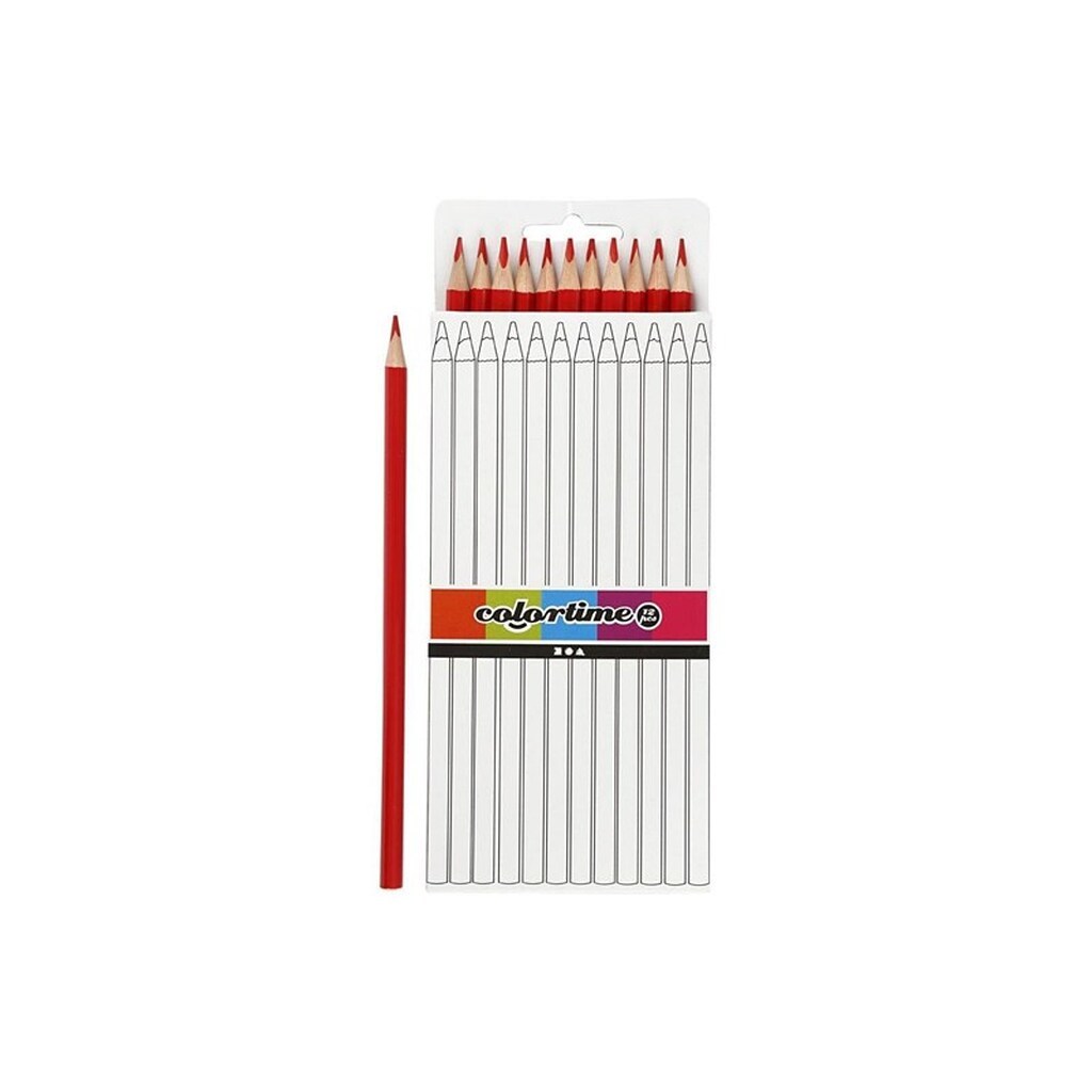 Creativ Company Triangular Colored Pencils - Red 12 pcs.