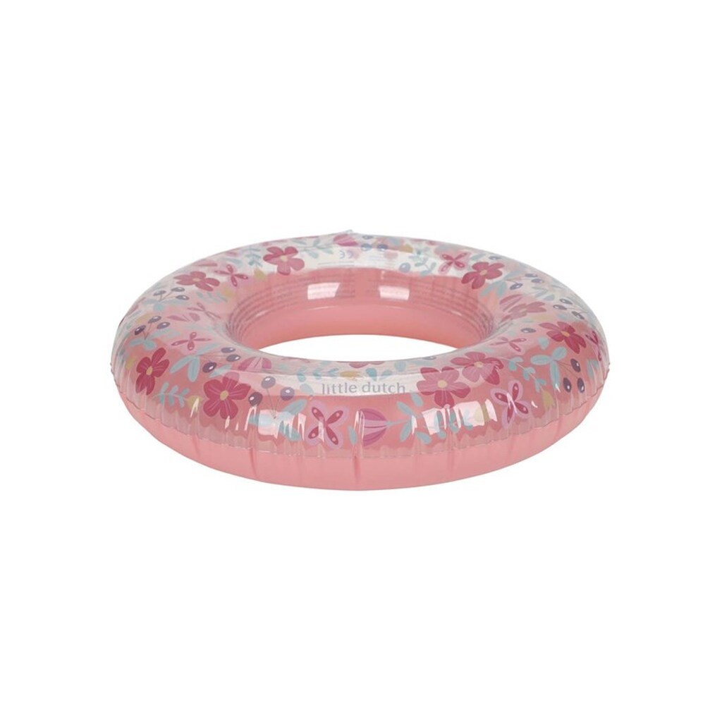 Little Dutch Pink Flower Swim Ring 50cm