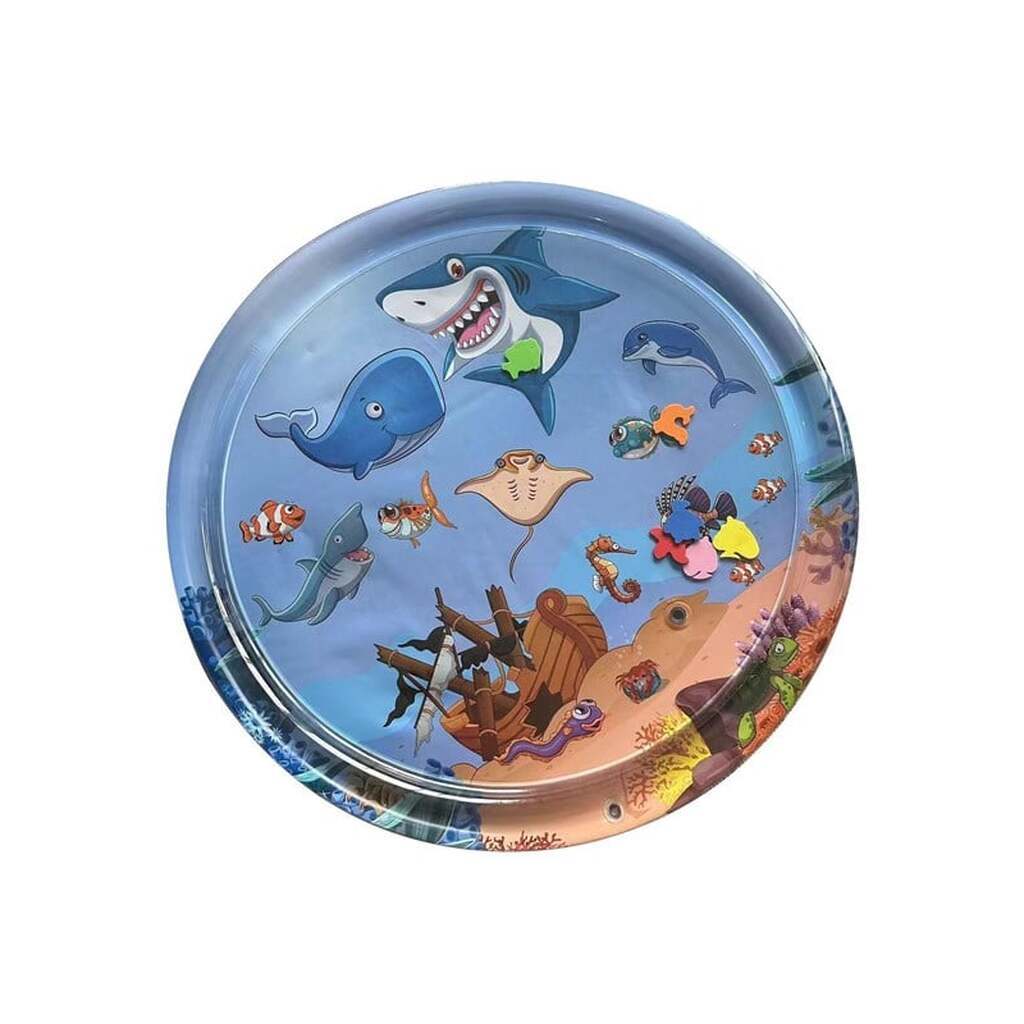 Magni Baby water play mat with sea creatures - round blue