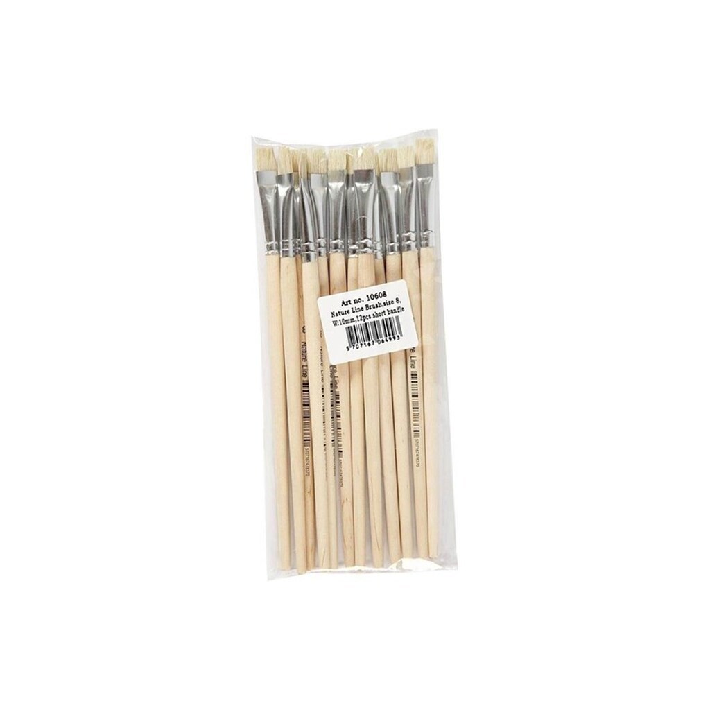 Creativ Company Wooden brushes - Nr. 8 Short handle 12st.