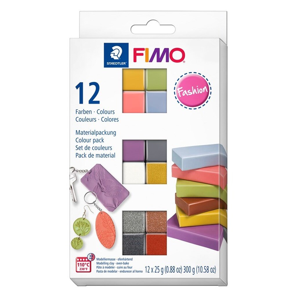 Staedtler FIMO soft sæt. 12 x ½ blok, Fashion