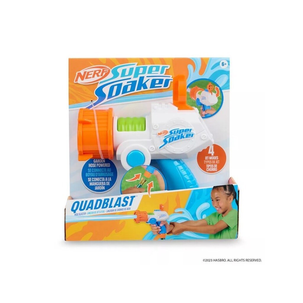 NERF QuadBlast Lille Pistol til Vandslange