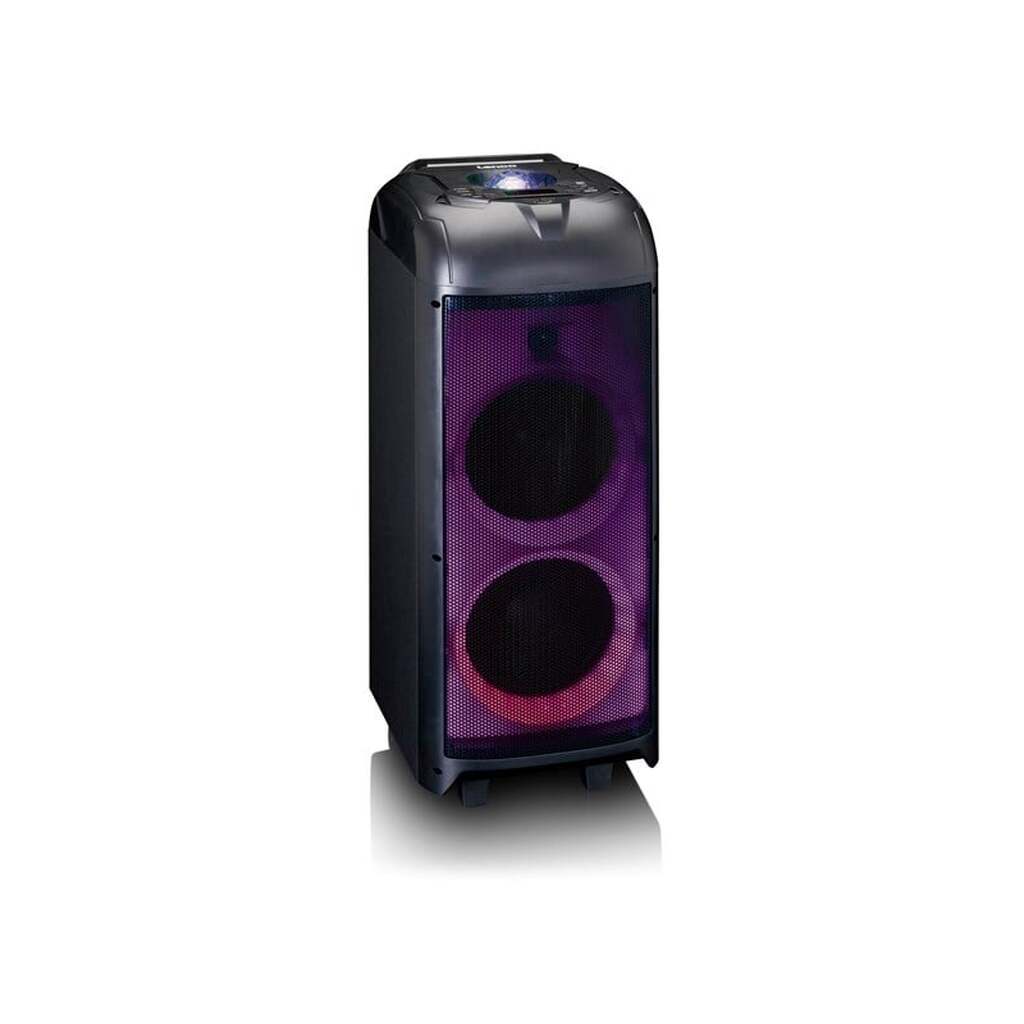 Lenco PA-260BK - PA with full front LED lighting and disco ball - Bluetooth - Black