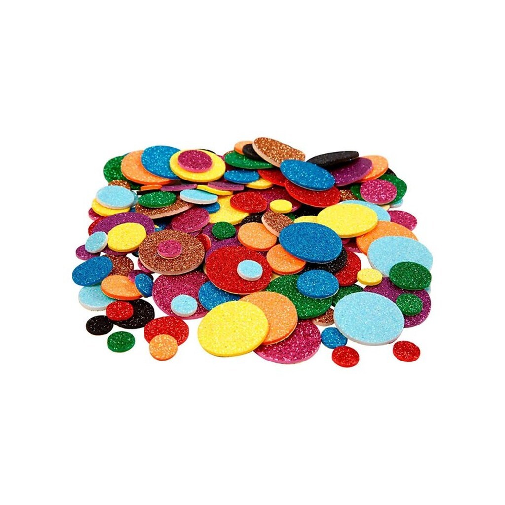 Creativ Company Foam Shapes Glitter Circles 150pcs.