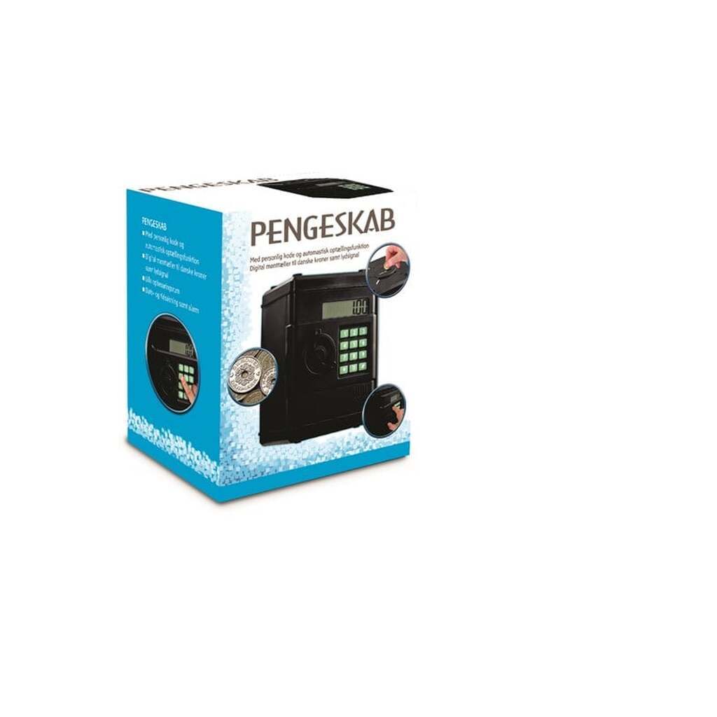 Liniex Pengeskab med kode og automatisk optællingsfunktion. DK mønter
