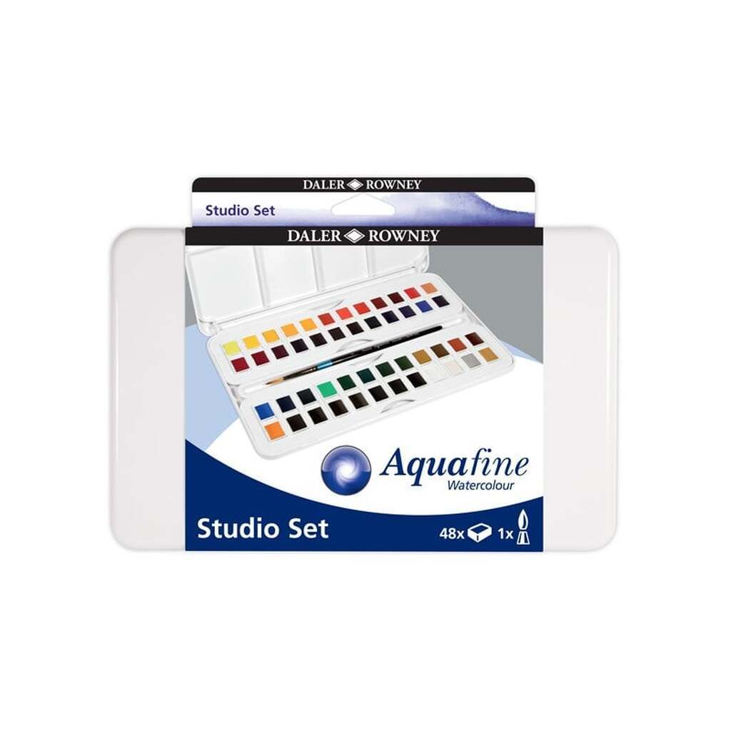 Daler-Rowney Aquafine Watercolour Studio Set 48 col