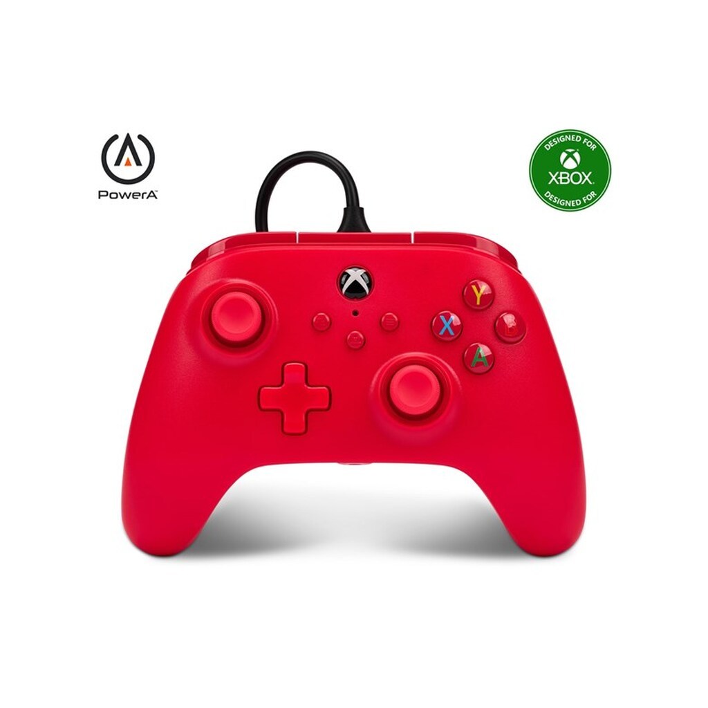 PowerA Kablet controller til Xbox Series X|S - Rød - Wired Controller - Microsoft Xbox One