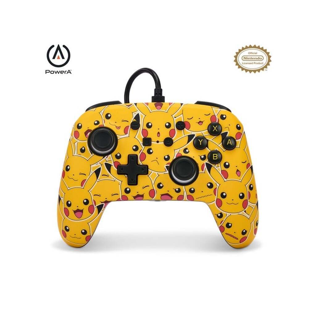 PowerA Enhanced kablet controller til Nintendo Switch - Pikachu Moods - Wired Controller - Nintendo Switch
