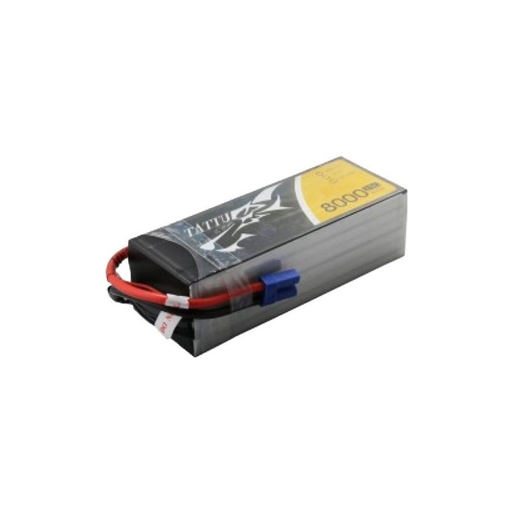 Gens ace &amp;Tattu 8000mAh 22.2V 25C 6S1P Lipo Battery Pack with EC5