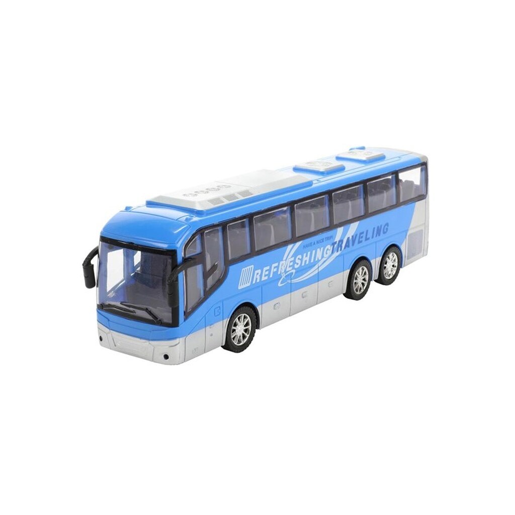 Toi-Toys - Cars &amp; Trucks Travel Bus Blue Friction 32cm