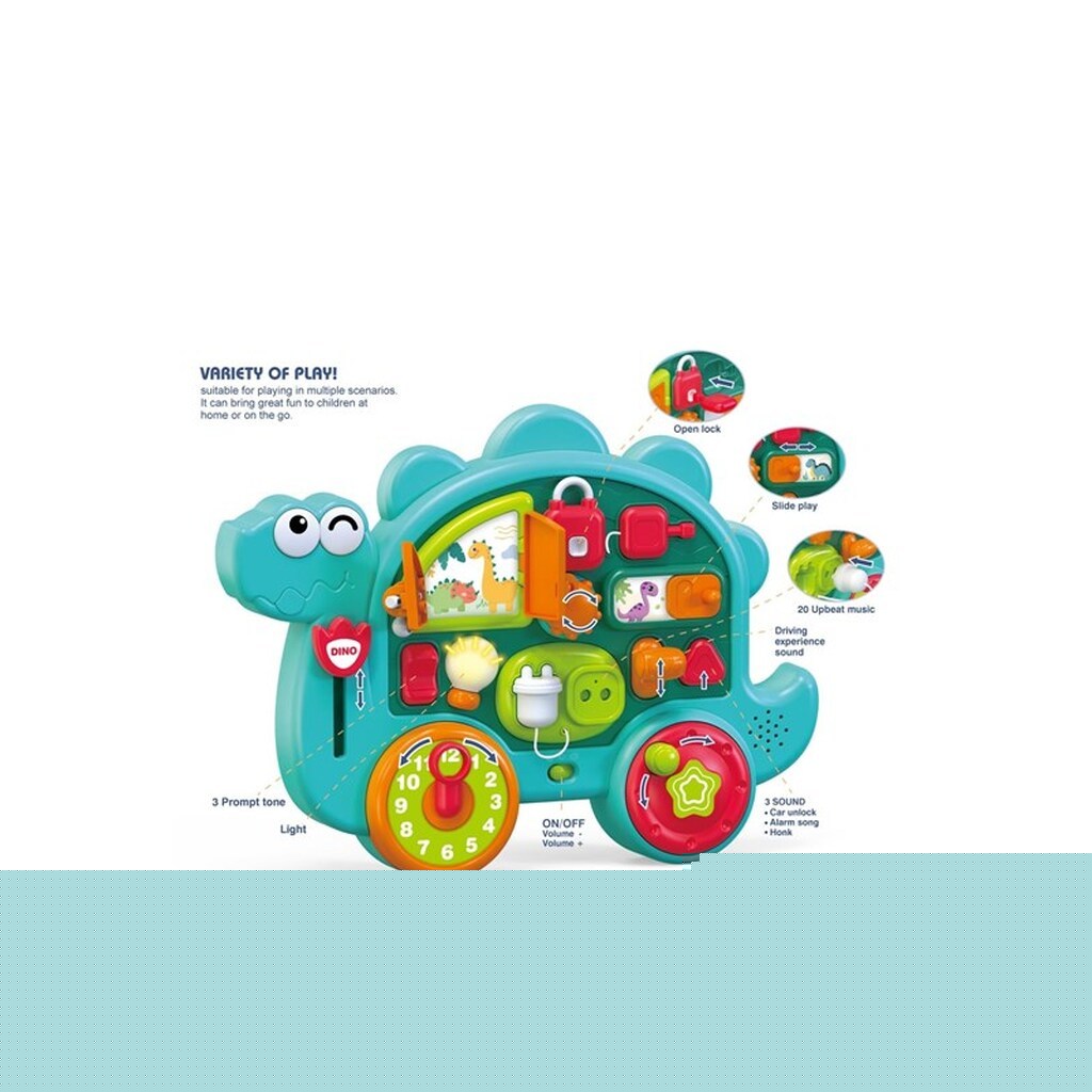 Happy Baby Busy Board Dinosaur med Lys og Musik