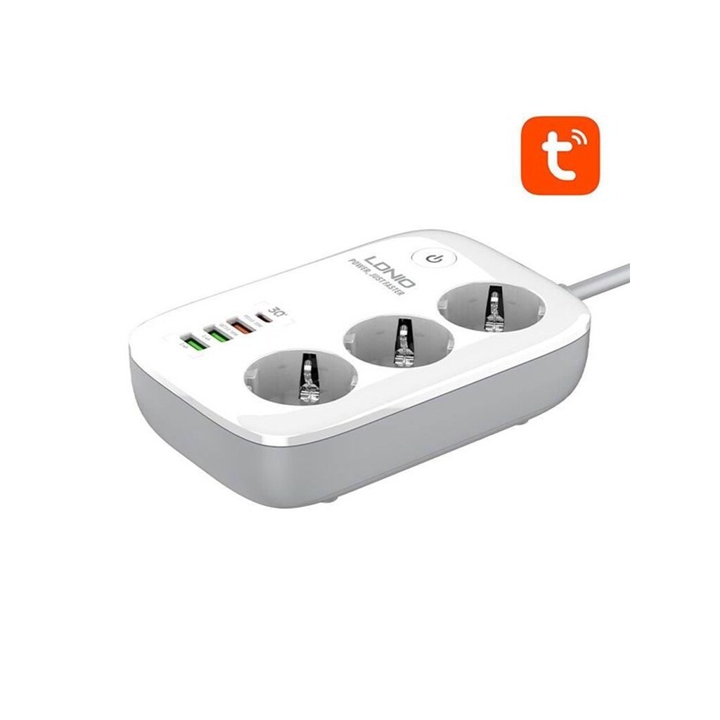 LDNIO Smart Wi-Fi power strip SEW3452 Tuya (white)