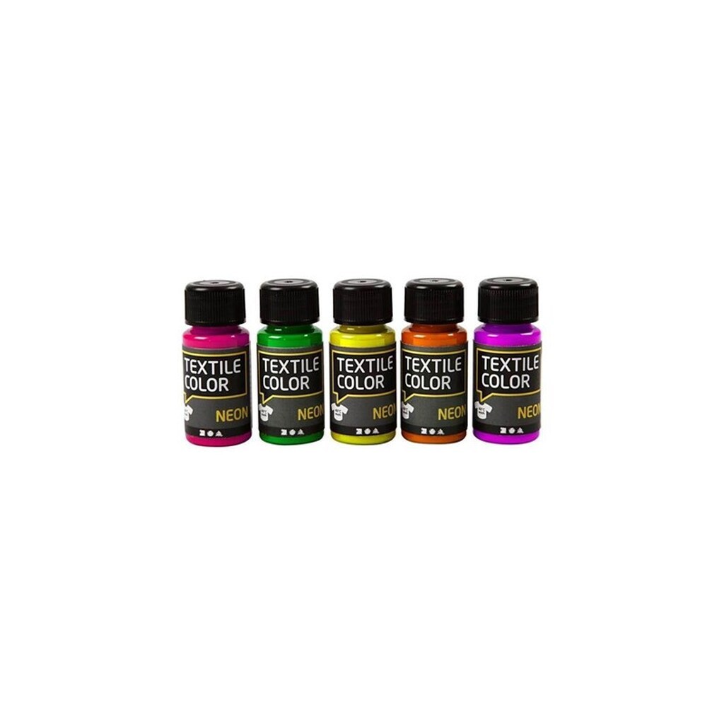 Creativ Company Neon Textile paint - Ass. colors 5x50ml