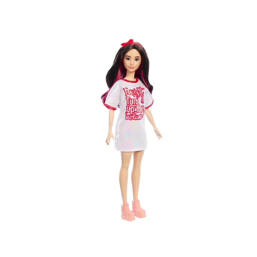 Barbie Fashionistas Red Mess Dress - White Red
