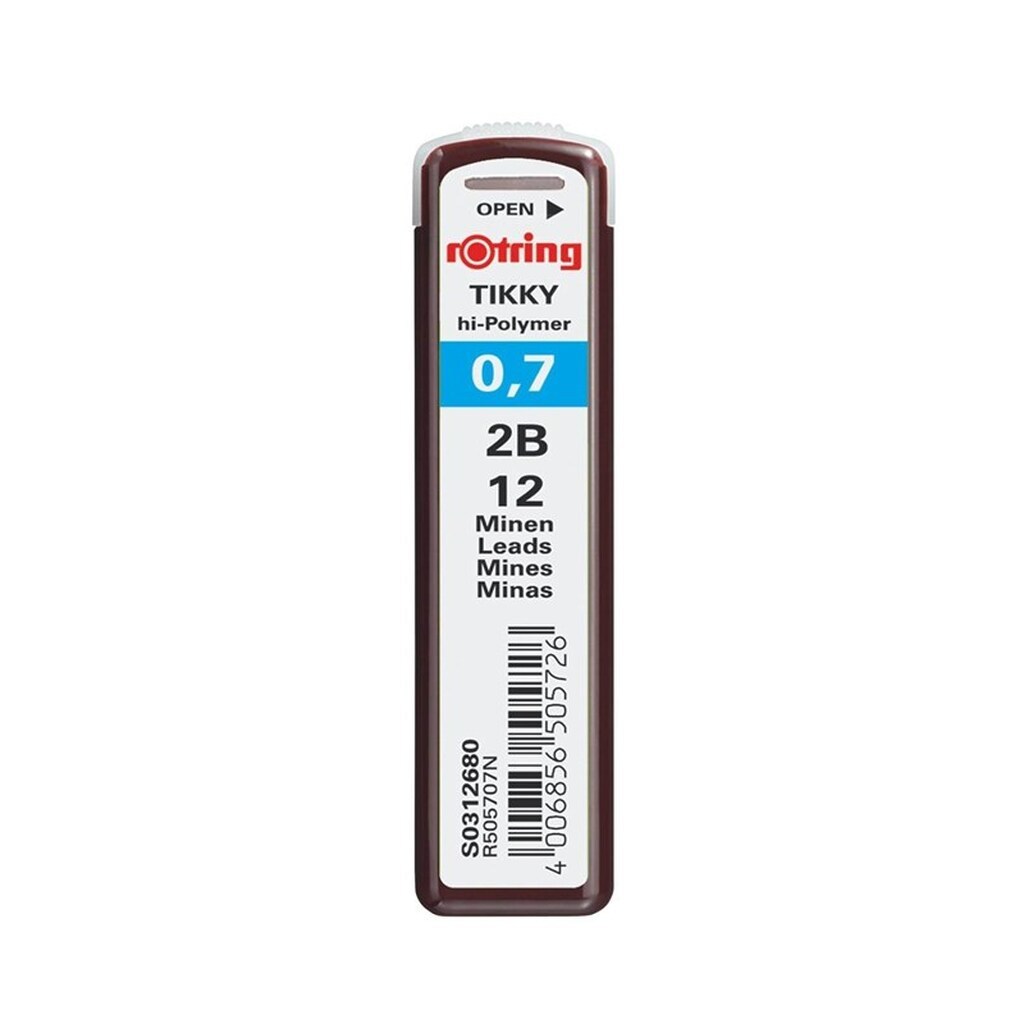 Rotring rOtring blyantstifter | 0.7 mm | 2B hårdhed | 12 stifter