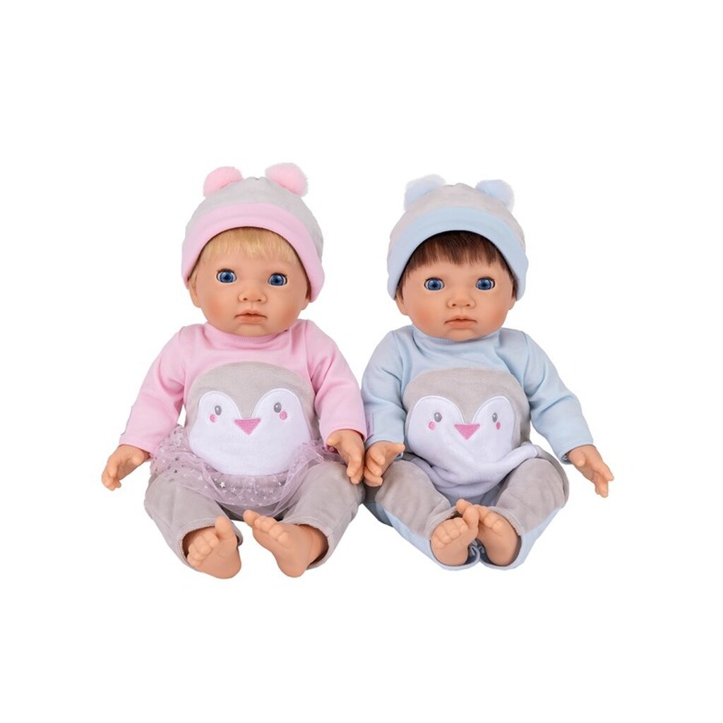 Tiny Treasures Babytvillingedukker i pingvin outfit