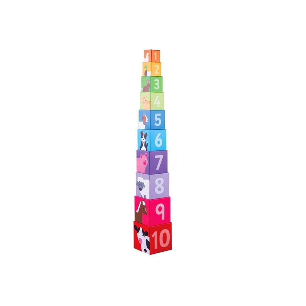 Bigjigs Farm Stacking Tower 10 pcs.