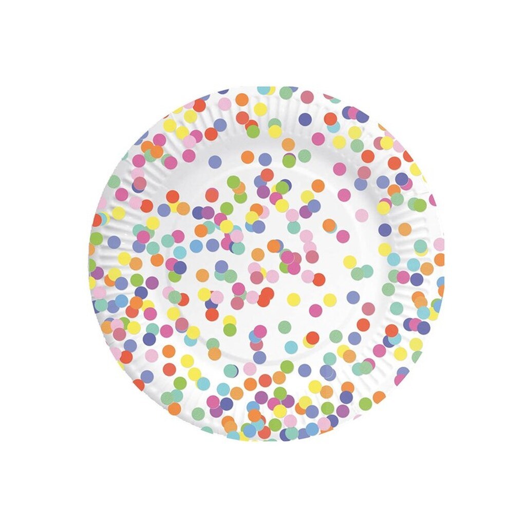 Haza Witbaard Plates Confetti 8pcs.