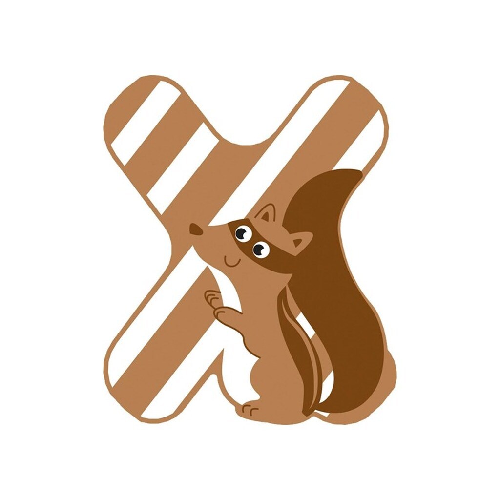 Small Foot - Wooden Animal Children's Letter - X