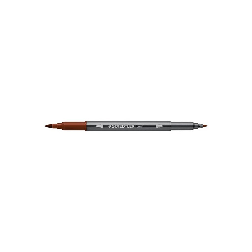 Staedtler STAEDTLER AKVAREL BRUSH PEN BRUN, ÆSKE 10 STK
