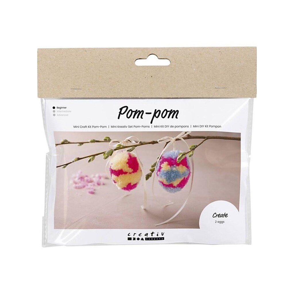 Creativ Company - Mini Hobbyset Pompom Egg 2pcs.
