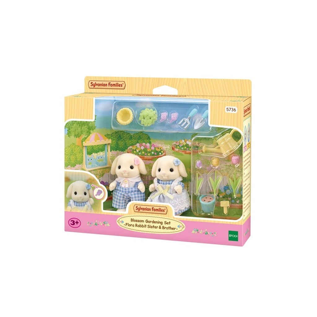 Sylvanian Families Blomsterhavesæt - Flora Kanin Bror &amp; Søster