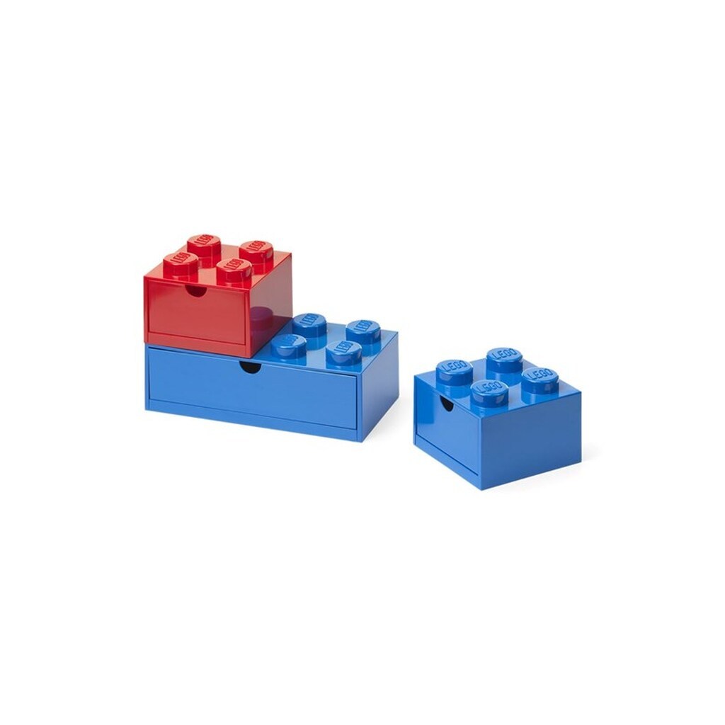 LEGO DESK DRAWER SET - BLUE &amp; RED