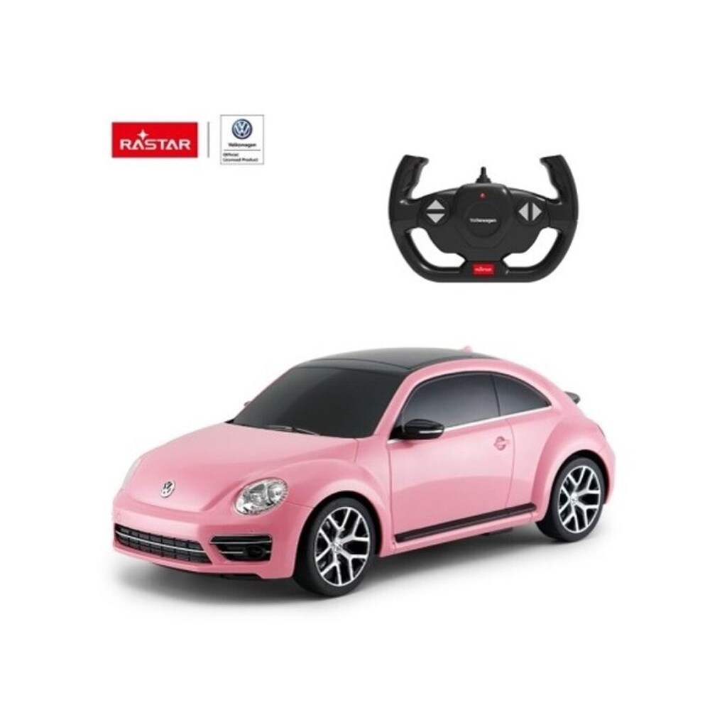 RASTAR R/C 1:14 Volkswagen Beetle Pink/Yellow/Green 30 cm