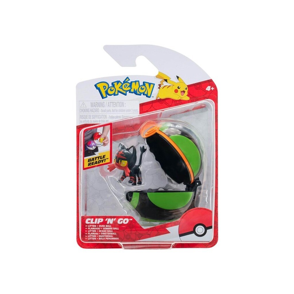 Pokemon Clip &apos;N&apos; Go Litten &amp; Dusk Ball