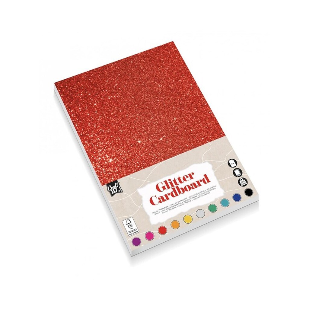 Creative Craft Group Karton A4 Glitter, 200g, 10 ark ass.