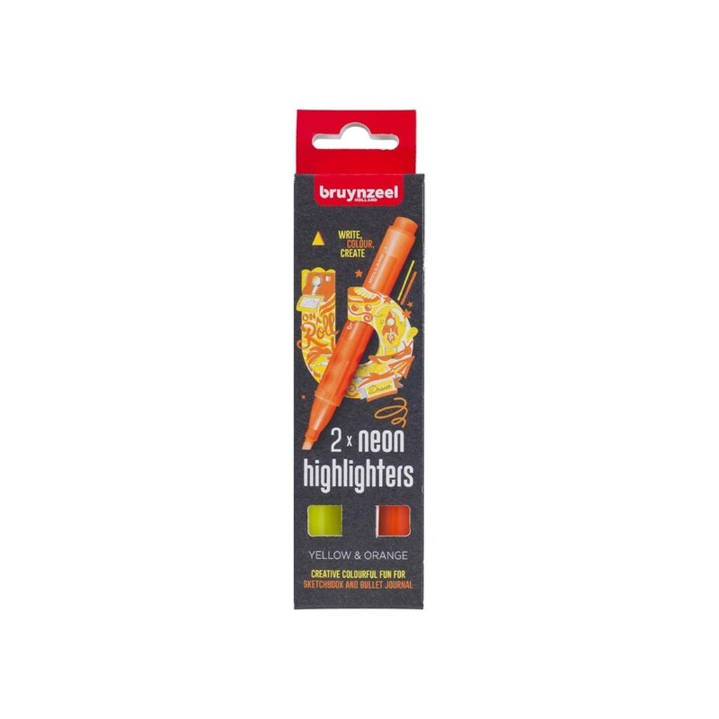 Bruynzeel Highlighters Set 2 Colors - Yellow And Orange