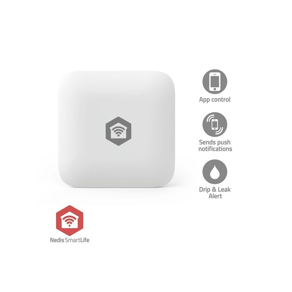 Nedis SmartLife Vand Detektor Zigbee 3.0 Batteri Maks. batteritid: 12 Måned Hvid