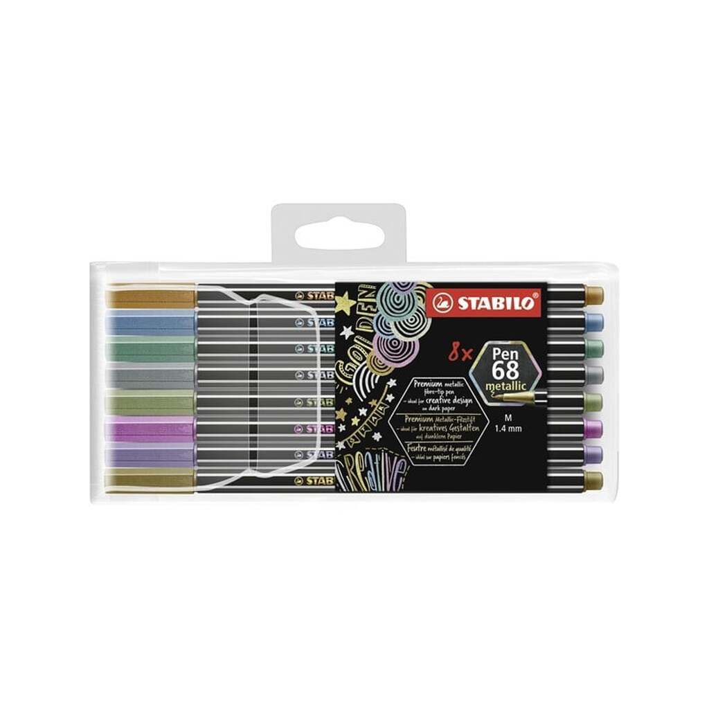 STABILO Pen 68 Metallic - Felt-tip pen - Set of 8 pieces