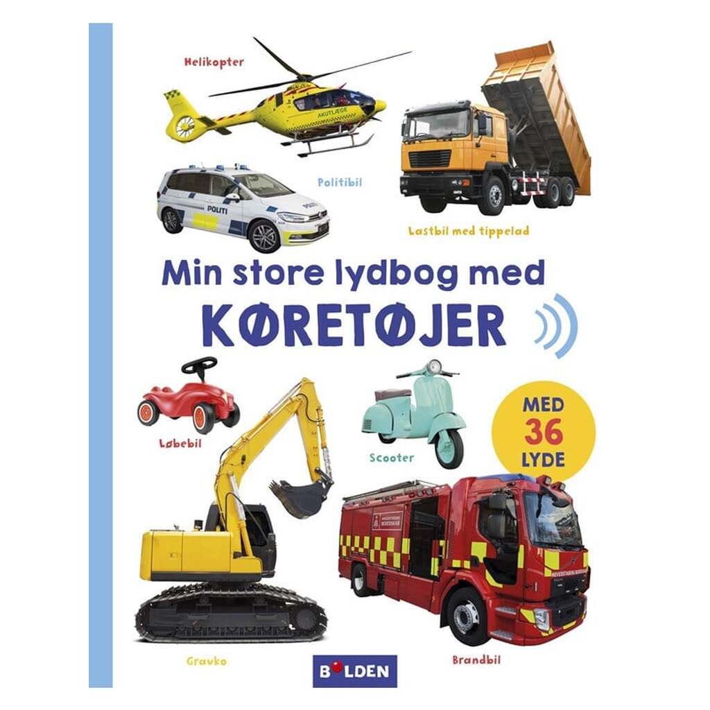 Min store lydbog med køretøjer - Børnebog - Hardcover