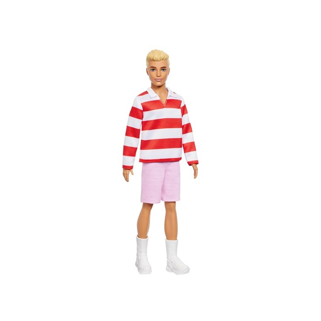 Barbie Fashionista Ken Doll Red &amp; White Stripes