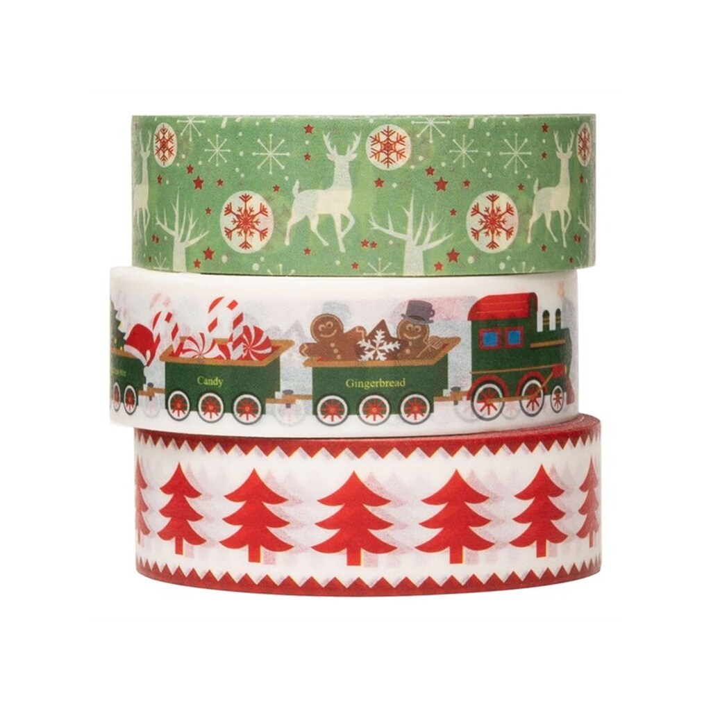 Colorations - Washi Tape Christmas 3 Rolls 5mtr.