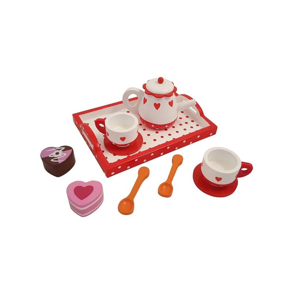 Playwood Tea set Hearts/Dot