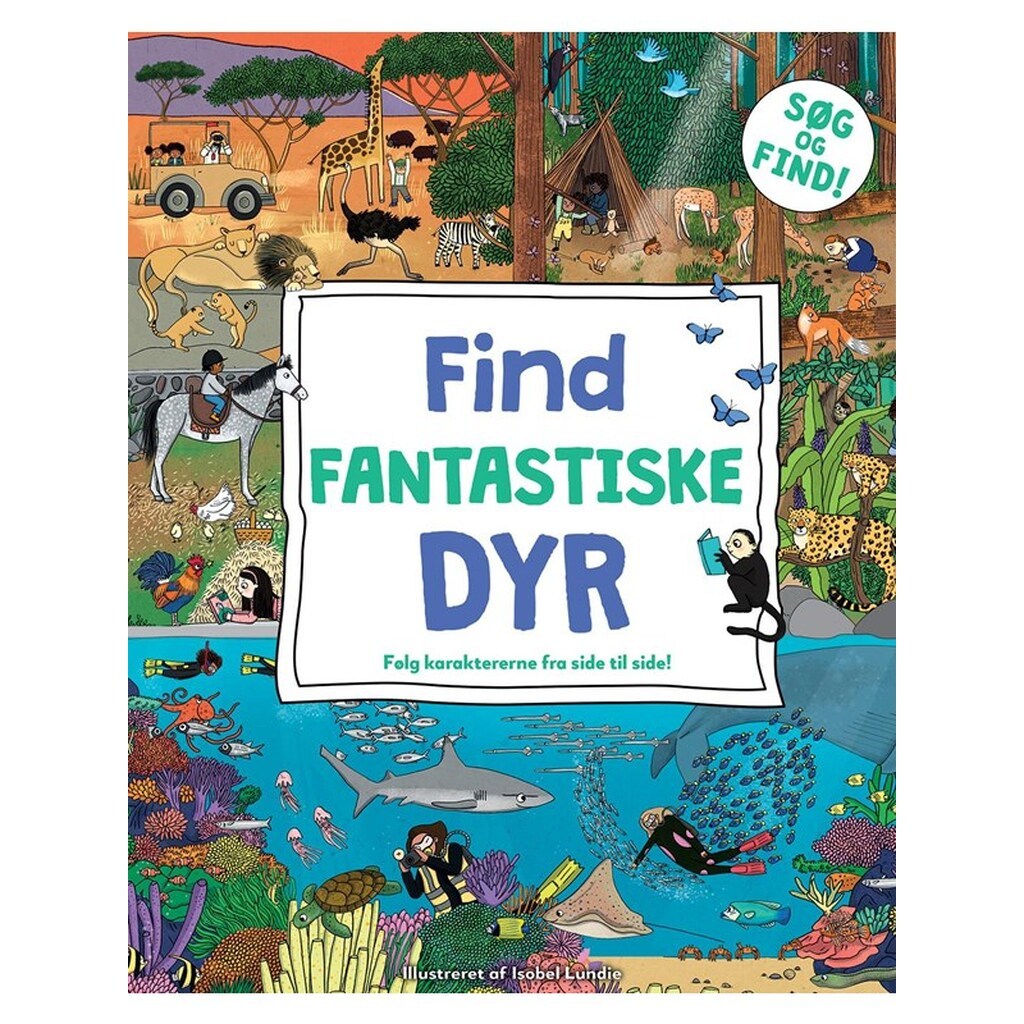 Find fantastiske dyr - Børnebog - Papbog