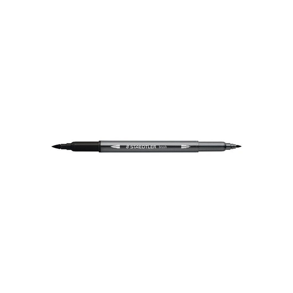 Staedtler STAEDTLER AKVAREL BRUSH PEN SORT, ÆSKE 10 STK