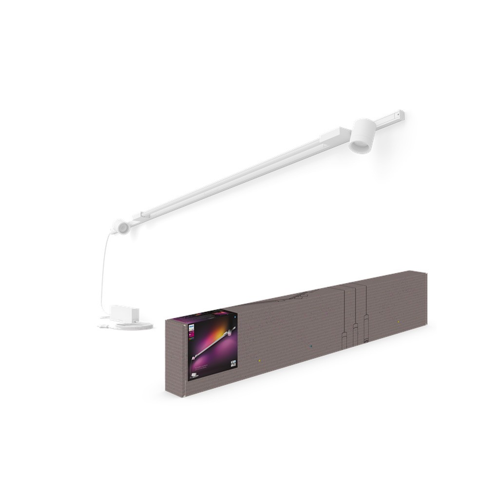 Philips Hue Perifo Væg Sæt - 2 Cylinder Spots + Lysbar - Hvid